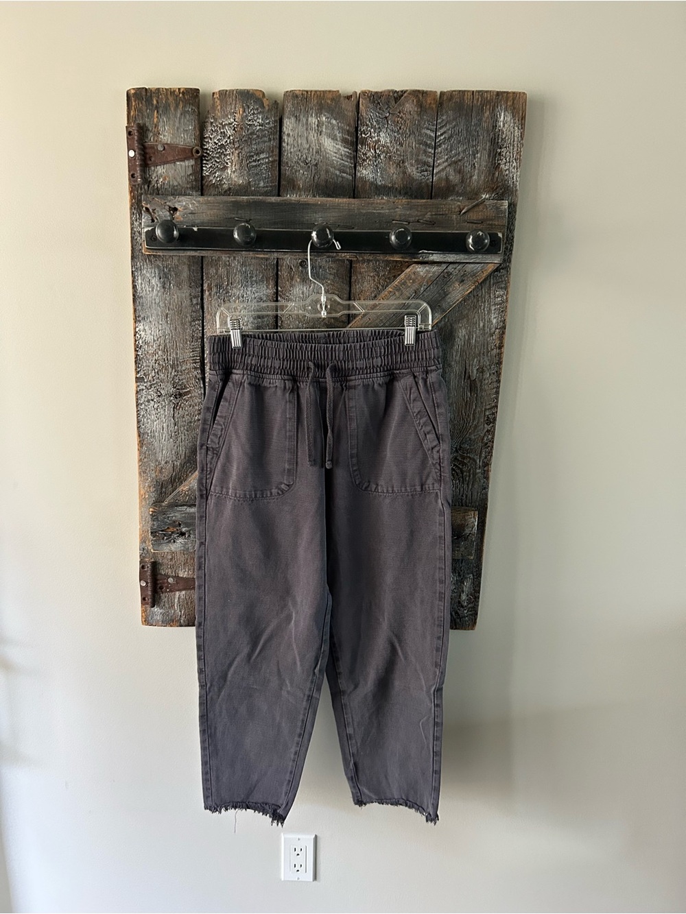 Women's Dex Washed Gray Drawstring Casual Pants